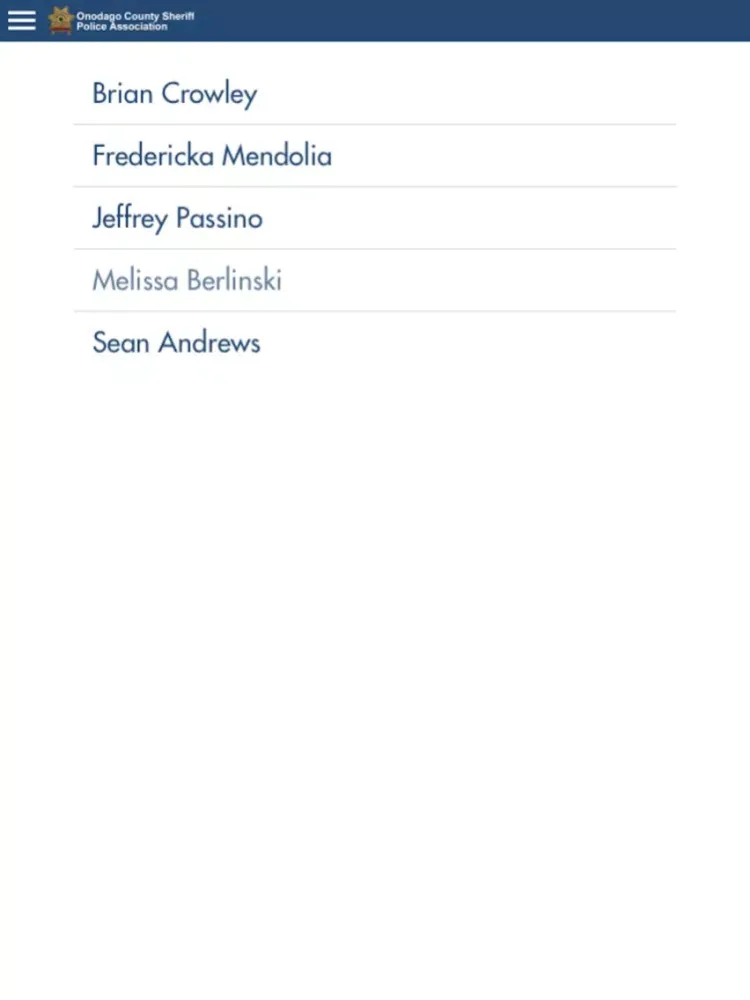 Capturas de pantalla de Onondaga County Sheriff's Police Association iPad 