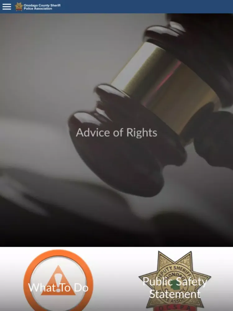 Capturas de pantalla de Onondaga County Sheriff's Police Association iPad 