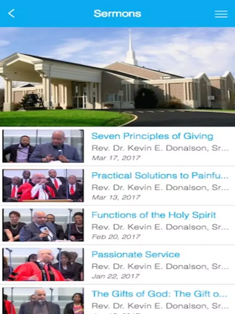 Capturas de tela do Mount Pleasant Baptist iPad 