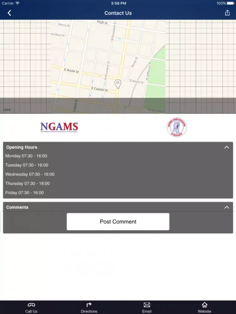National Guard Association MS iPad  Screenshots