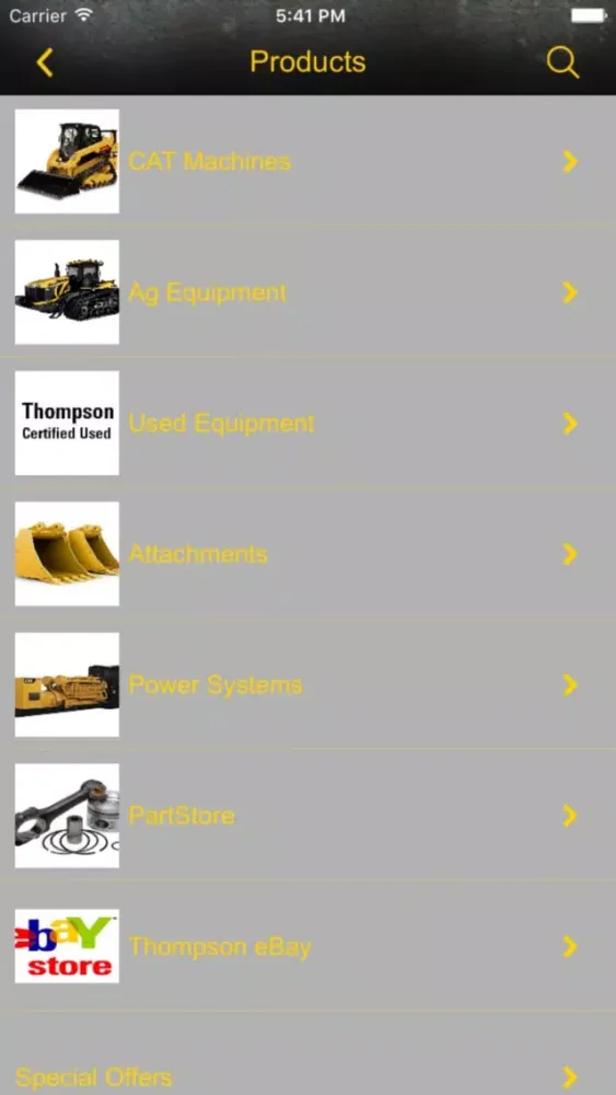 ภาพหน้าจอของ Thompson Machinery