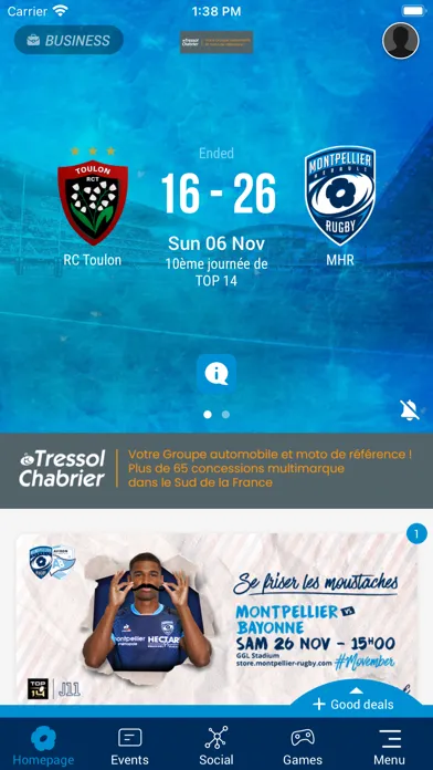 Montpellier Herault Rugby 스크린샷