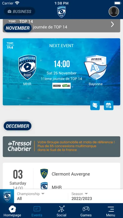 Montpellier Herault Rugby 스크린샷