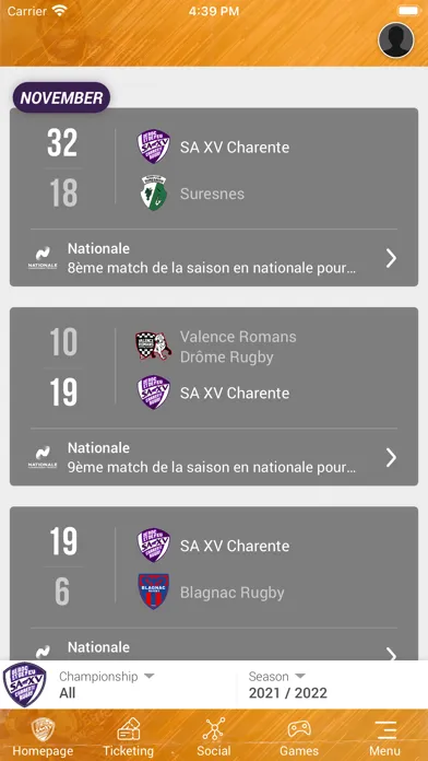 SA XV Charente Rugby Screenshots