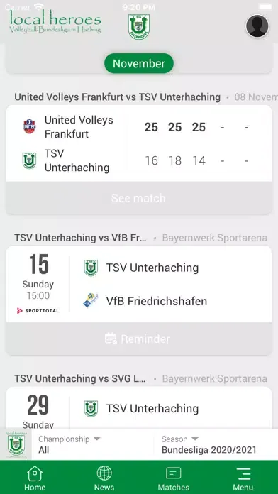 Tangkapan skrin TSV Haching München