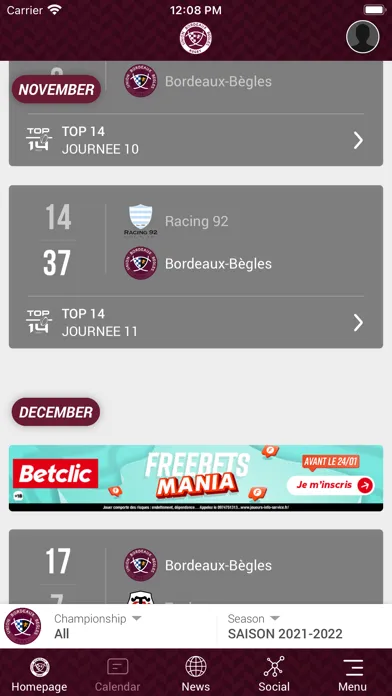 UBB Rugby Screenshots
