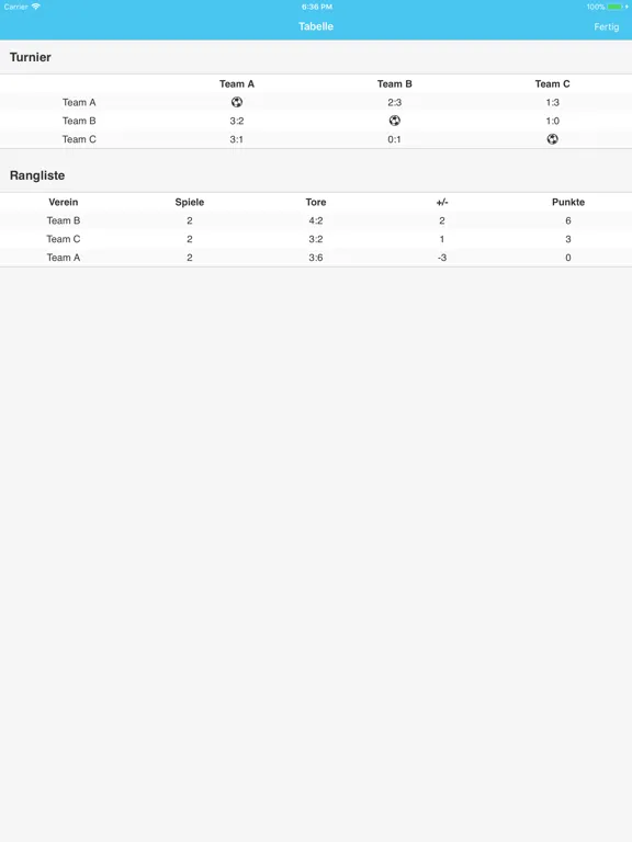 Zrzuty ekranu Standings iPad 