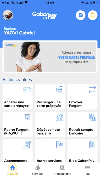 Capturas de tela do Gabon Pay