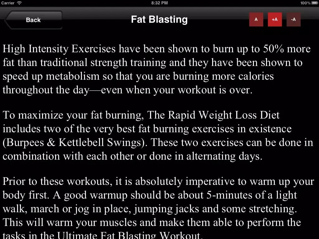 Rapid Weight Loss Diet App iPad  Screenshots