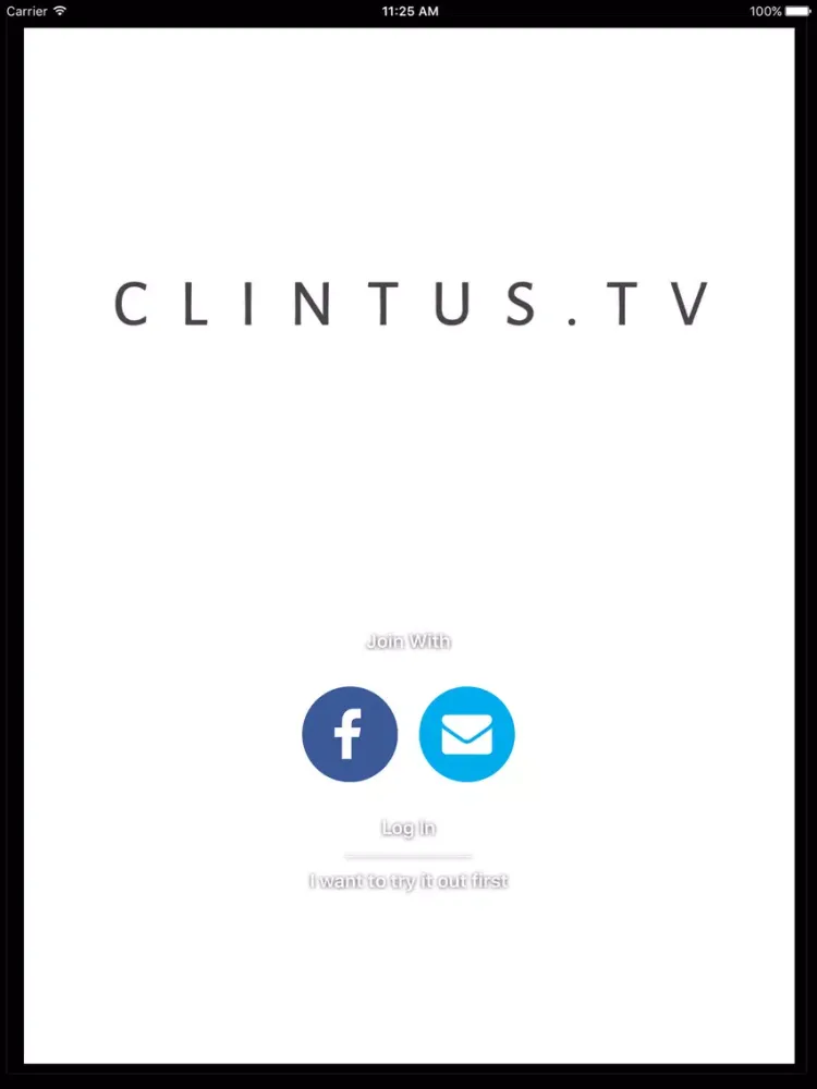 Capturas de tela do ClintusTV iPad 