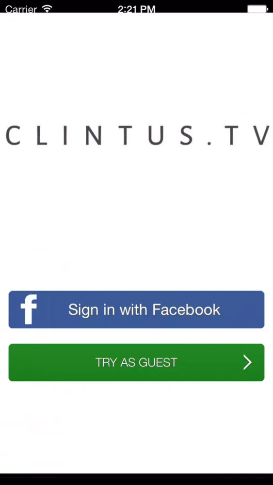 Capturas de tela do ClintusTV