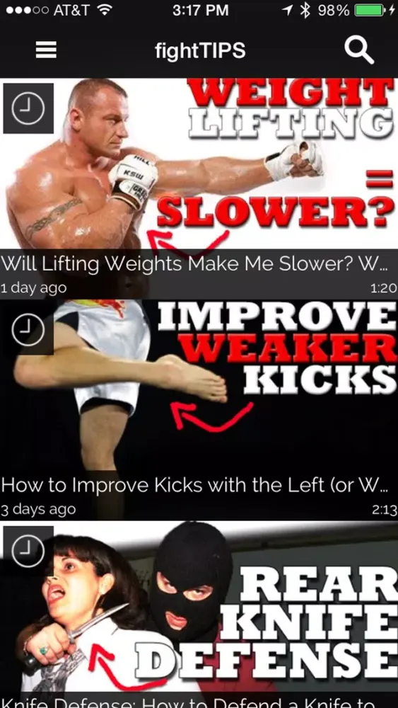 ภาพหน้าจอของ fightTIPS Self Defense Guides