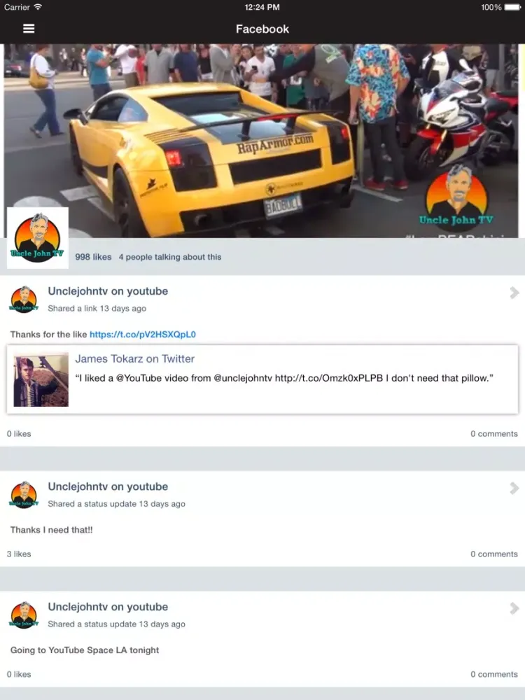 Screenshot di UncleJohnTv App iPad 
