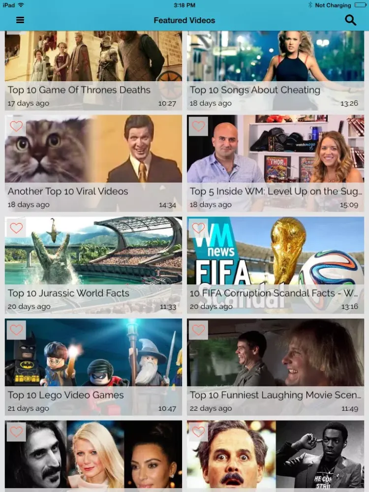 WatchMojo App iPad  Ekran Görüntüleri