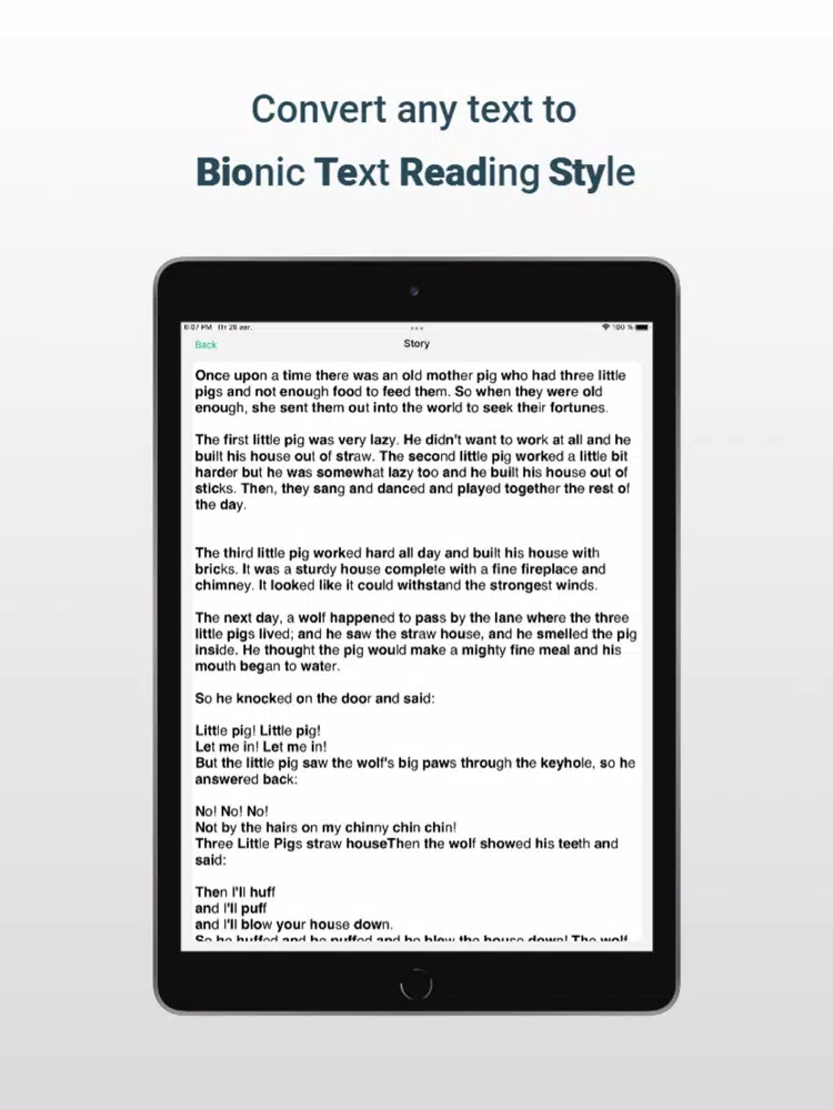 Capturas de pantalla de Bionic Text: Bold Reading iPad 