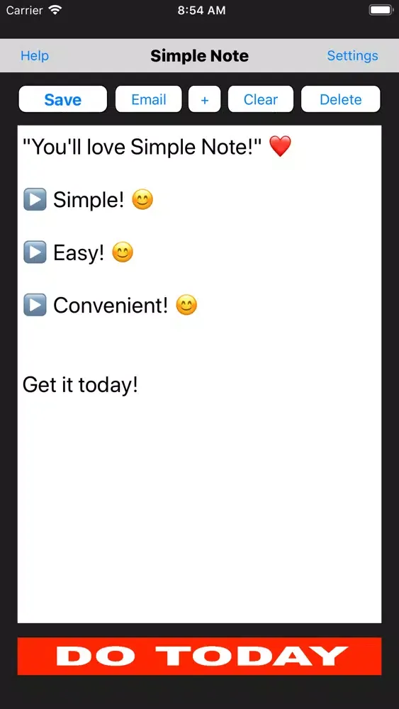Simple Note: Do Today Screenshots