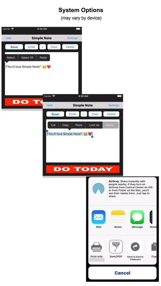 Simple Note: Do Today Screenshots