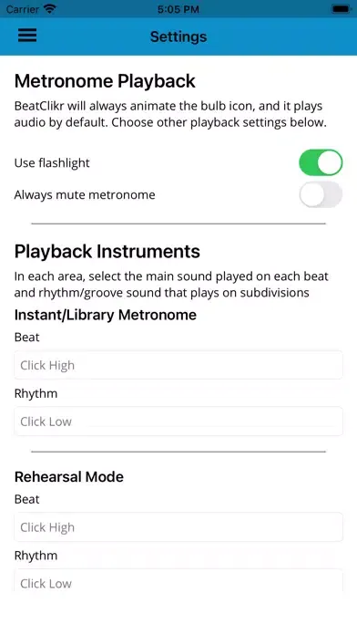 Zrzuty ekranu BeatClikr: Live Metronome