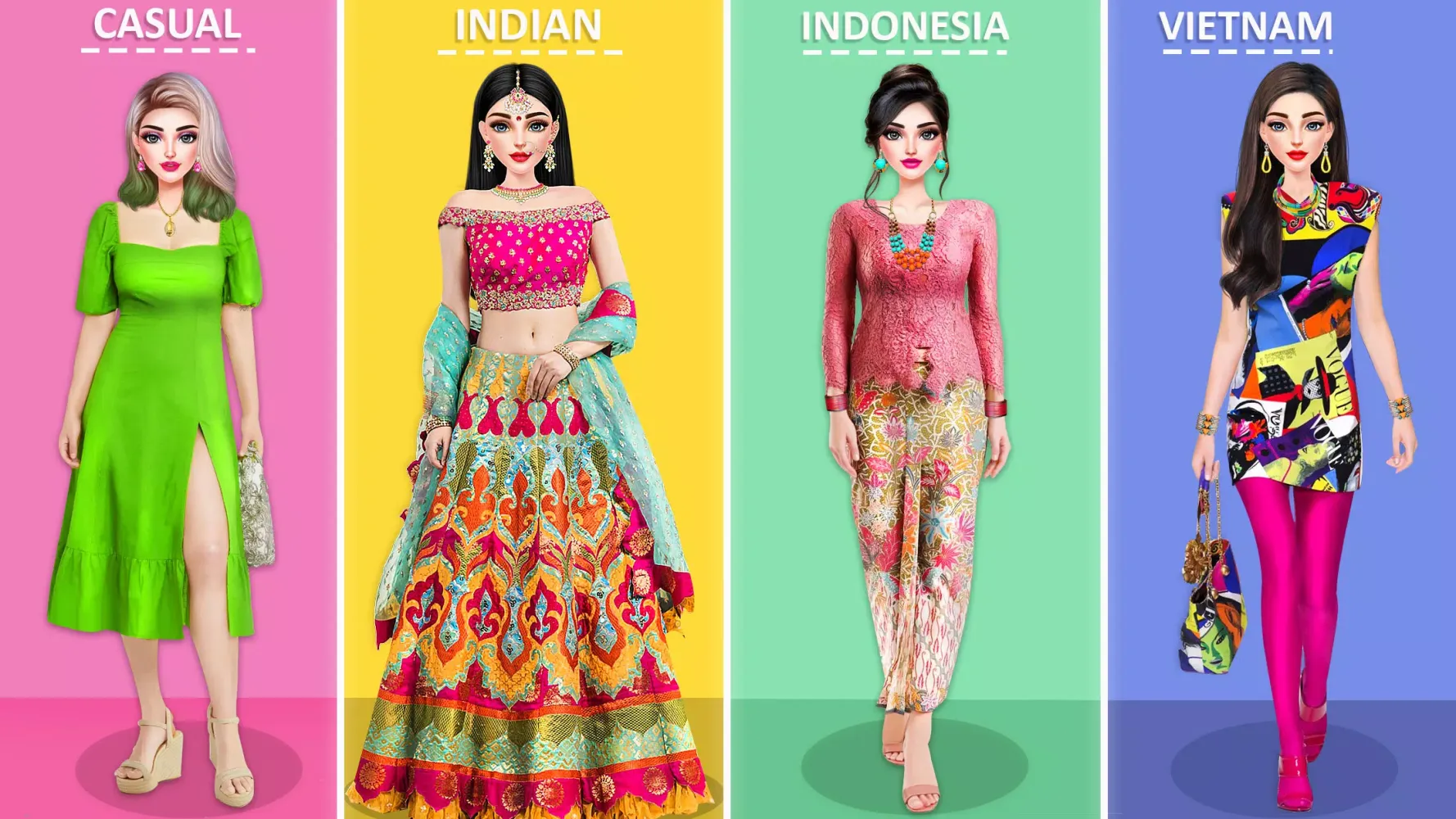 Capturas de tela do World Fashion Dress up Games