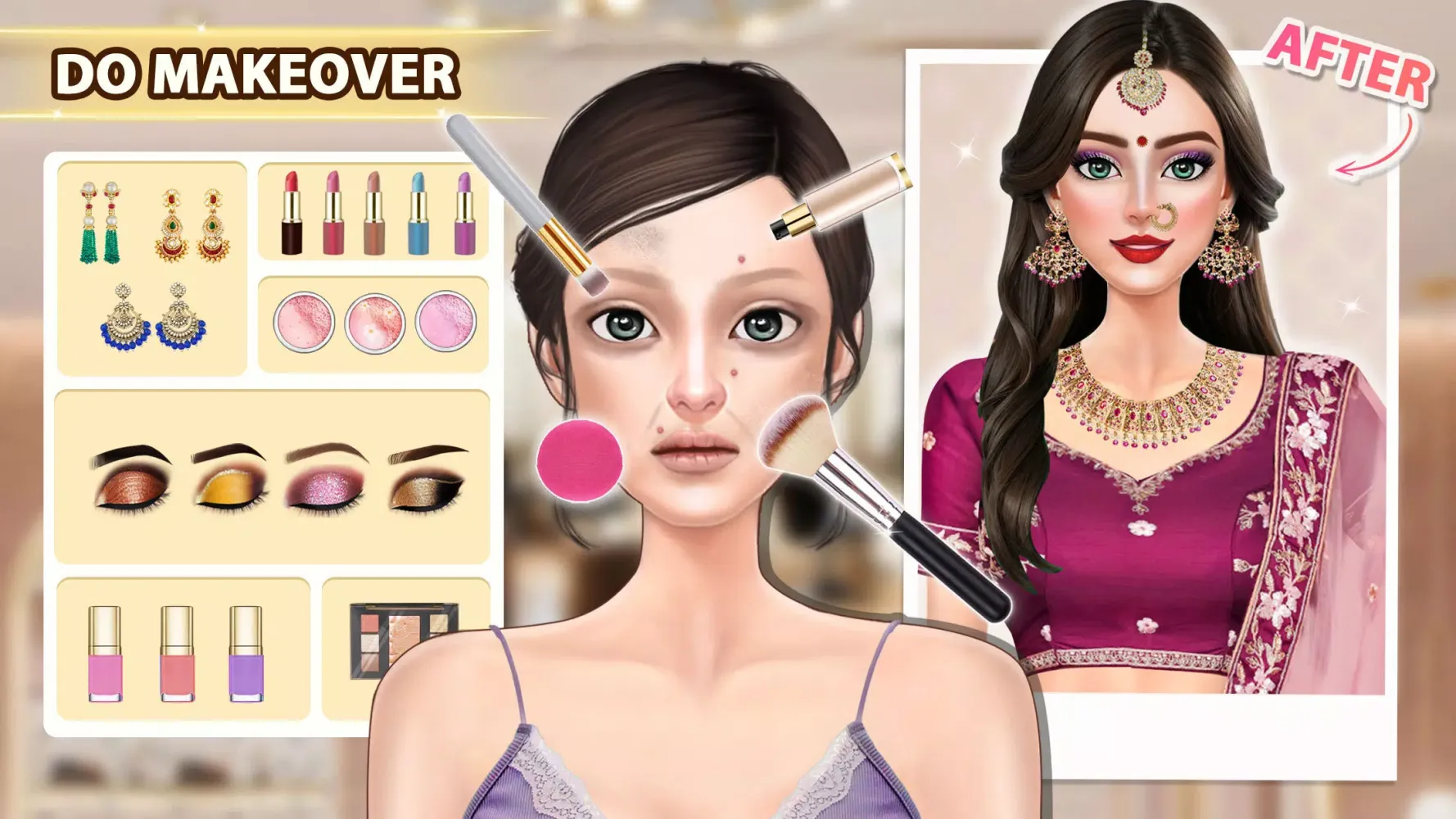 Fashion Makeup & Dress up Game Screenshots