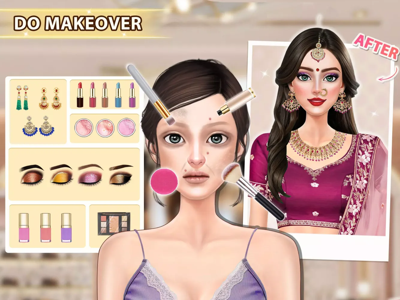 Fashion Makeup & Dress up Game Screenshots