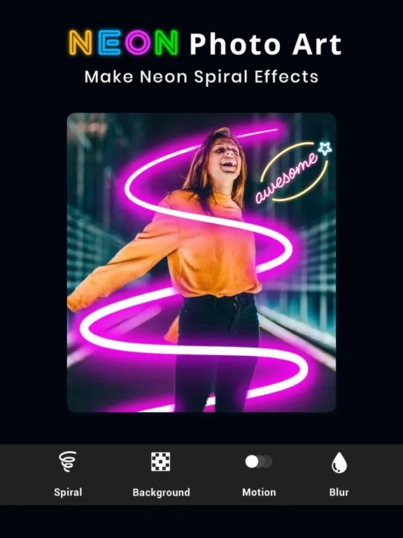 Capturas de pantalla de Neon Photo Editor & Art iPad 