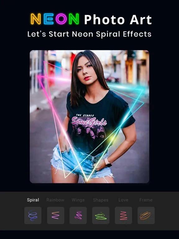 Capturas de pantalla de Neon Photo Editor & Art iPad 