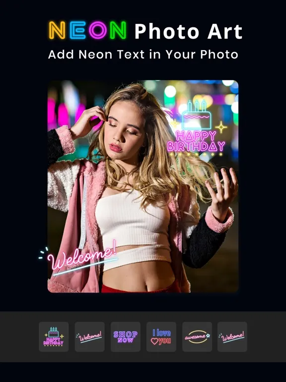 Capturas de pantalla de Neon Photo Editor & Art iPad 