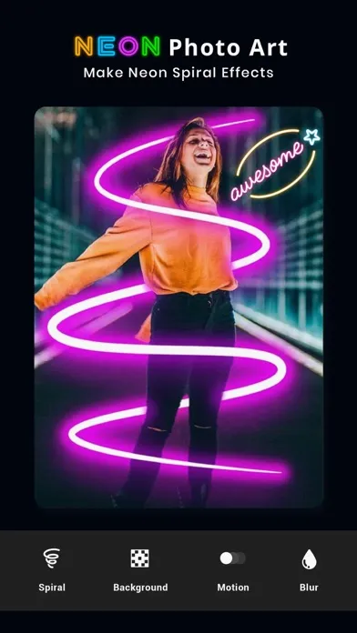 Capturas de pantalla de Neon Photo Editor & Art