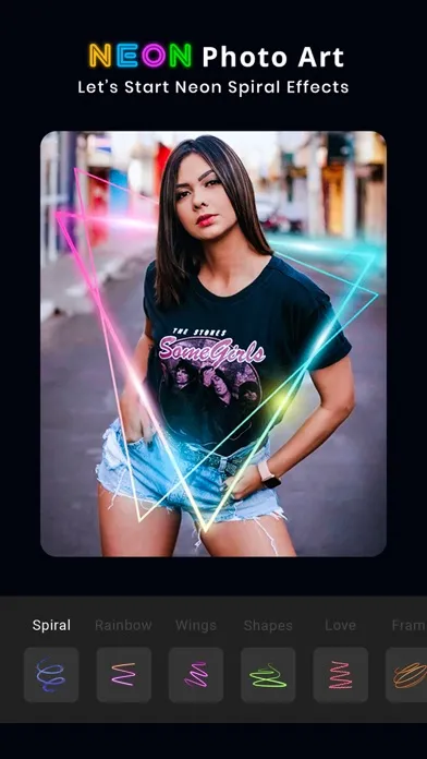 Capturas de pantalla de Neon Photo Editor & Art
