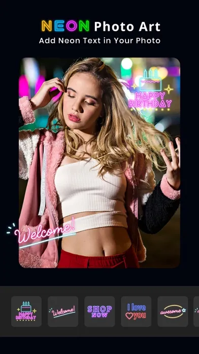 Capturas de pantalla de Neon Photo Editor & Art