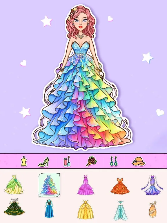 Paper Art Doll Fashion Games iPad 應用截圖