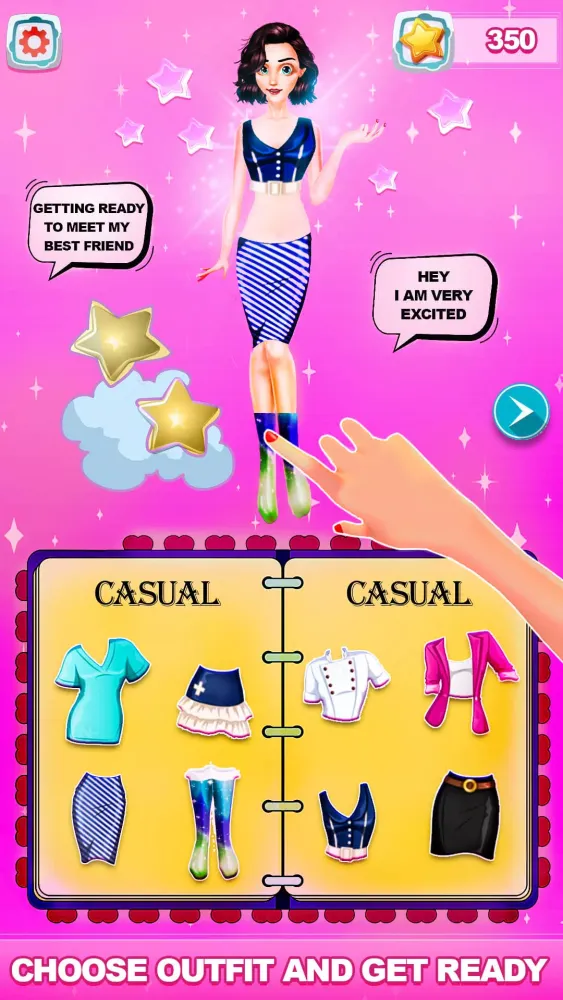 Paper Doll Diary Dress up Game Screenshots