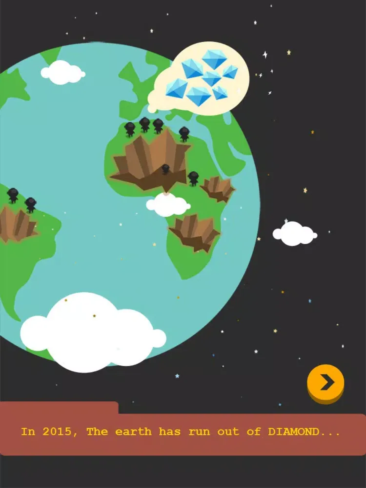 Ảnh chụp màn hình của Diamond Mining iPad 