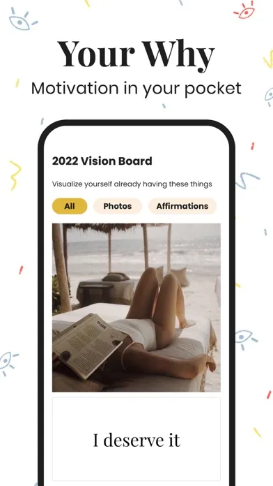 Capturas de tela do Why Vision Board