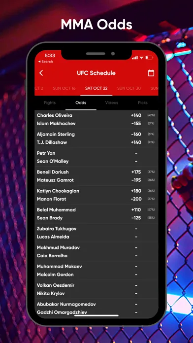 Fanatics Fantasy MMA 스크린샷