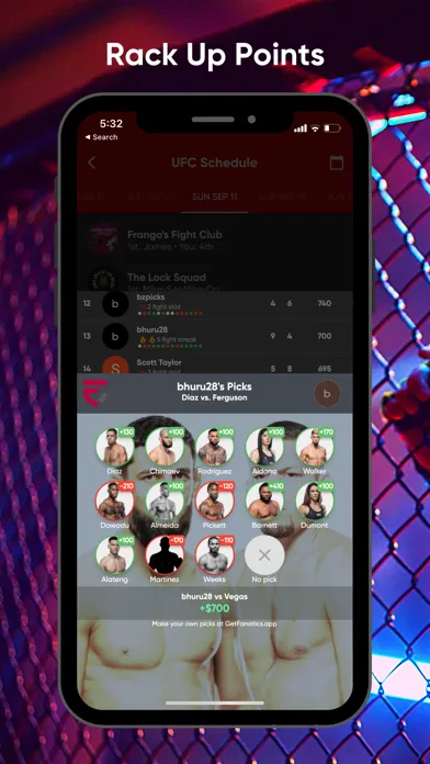 Fanatics Fantasy MMA 스크린샷