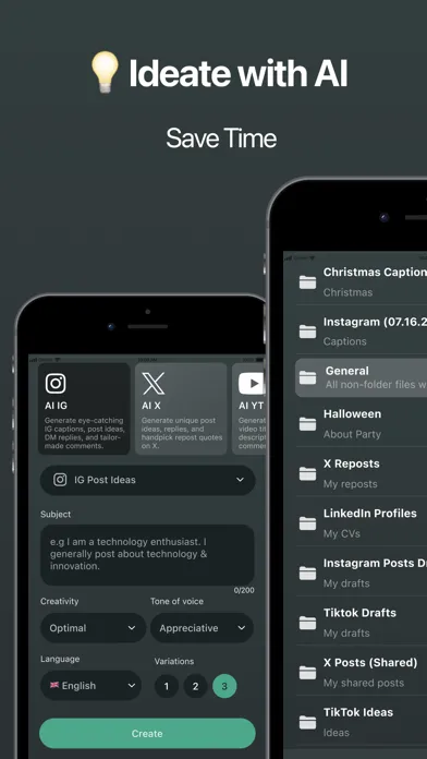 Captures d'écran de GPT Social Media Marketing AI