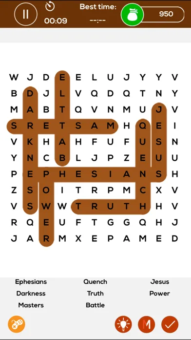 Captures d'écran de Giant Bible Word Search Puzzle