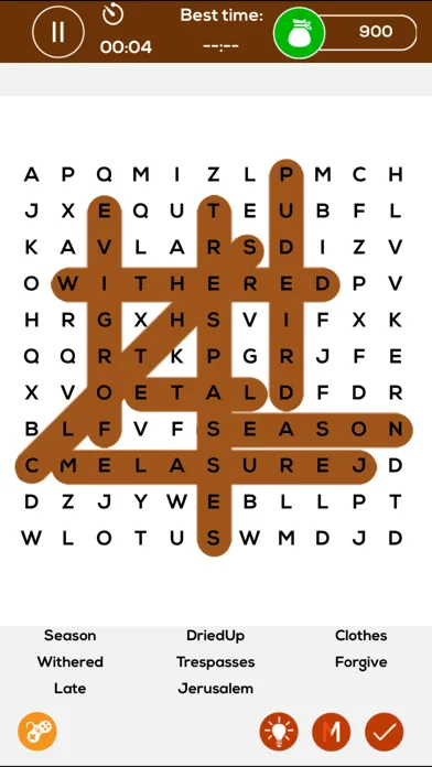Captures d'écran de Giant Bible Word Search Puzzle