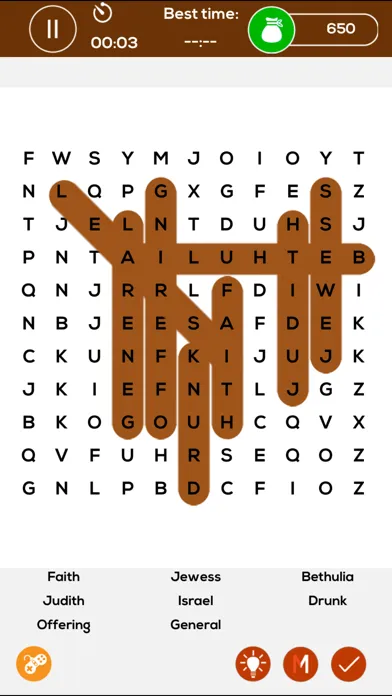 Captures d'écran de Giant Bible Word Search Puzzle
