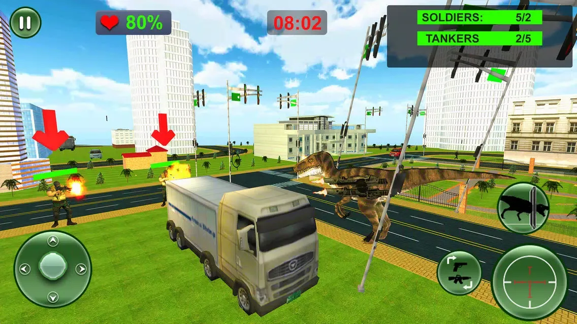 Tangkapan layar Dinosaur Attack Survival City
