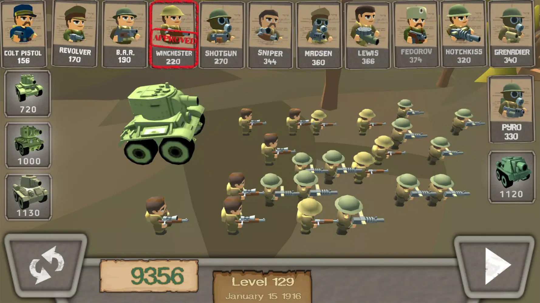 Capturas de tela do WW1 Battle Simulator