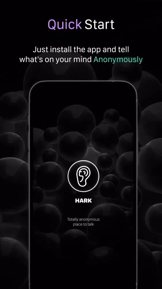 Скриншоты Hark - anonymous audio chat