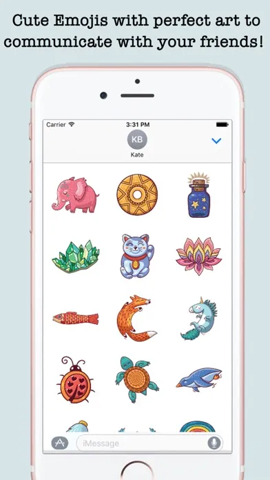 Скриншоты Cute Art Stickers For iMessage
