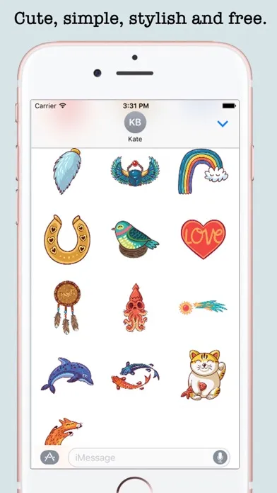 Скриншоты Cute Art Stickers For iMessage