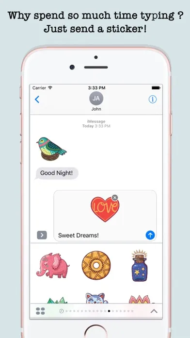Скриншоты Cute Art Stickers For iMessage