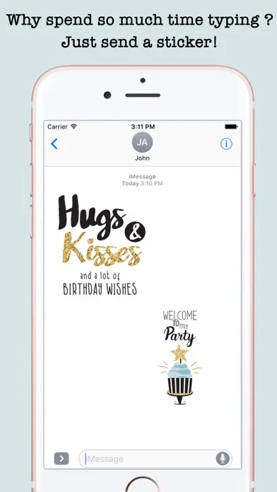 Happy Birthday Card Wishes For iMessage应用截图