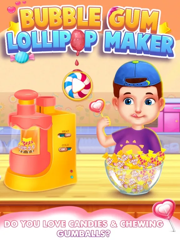 Tangkapan layar Bubble Gum Lollipop Maker iPad 