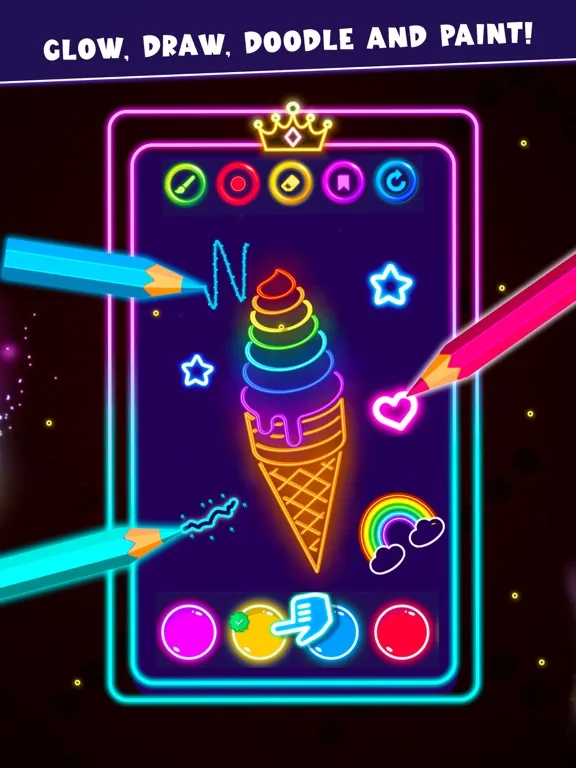 Baby Glow Phone Games for Kids iPad  Screenshots